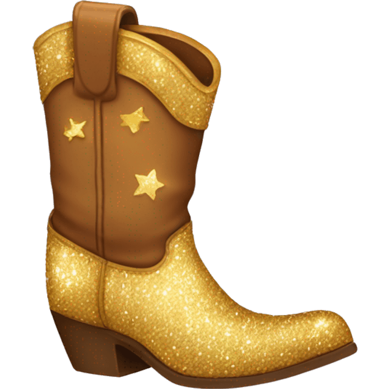 glittery cowboy boot emoji