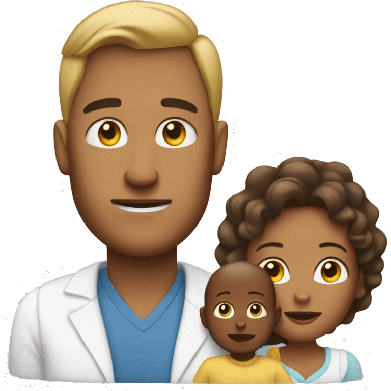 White mom dad and baby emoji