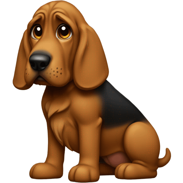 A bloodhound emoji of “ I don't know.” emoji