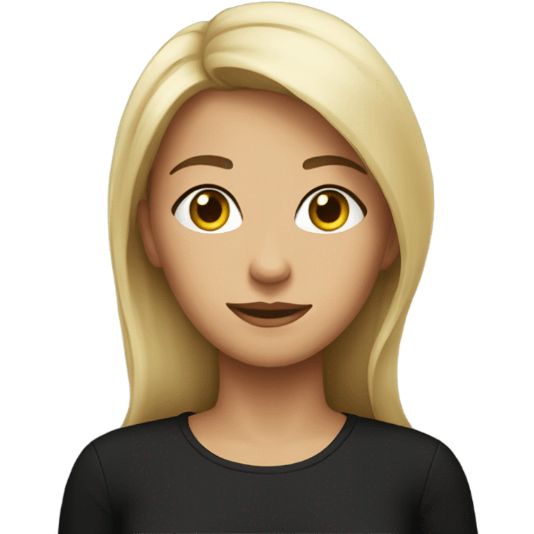 Woman in black shirt emoji