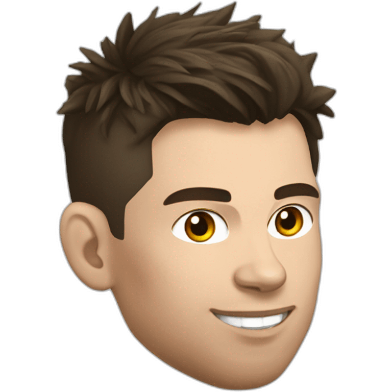 Ronaldo sur une chèvre qui a le visage de messi emoji