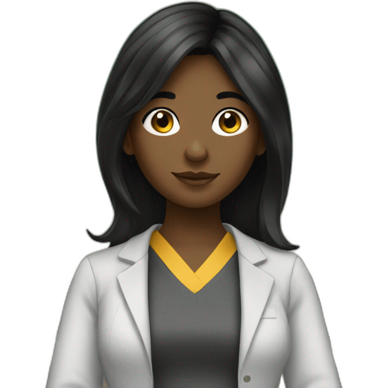 black hair girl student emoji