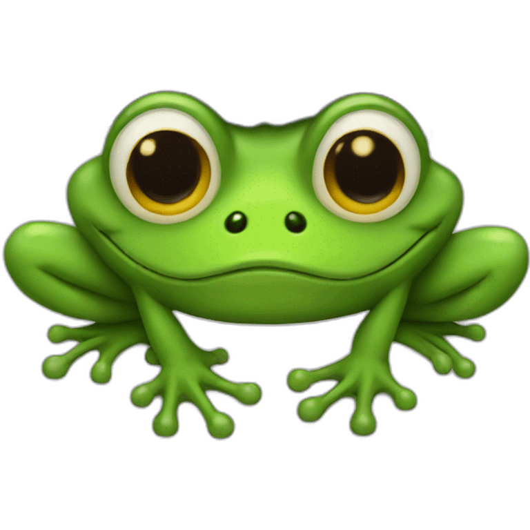 Frog with Afro emoji