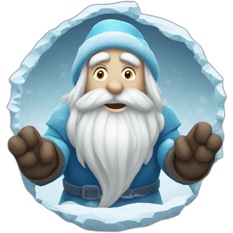 cool Father Frost Rock sign emoji