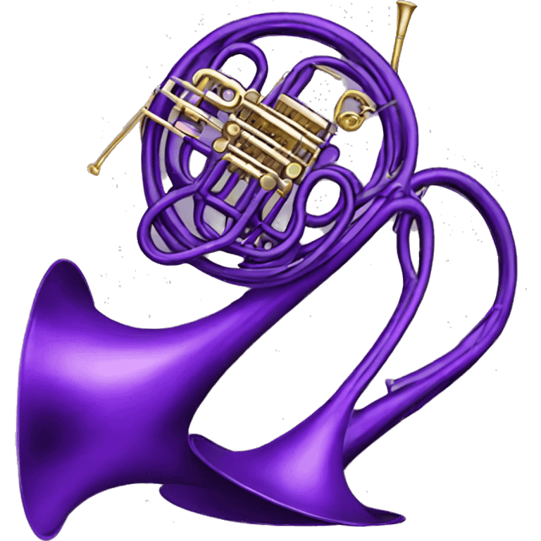 PURPLE french horn emoji