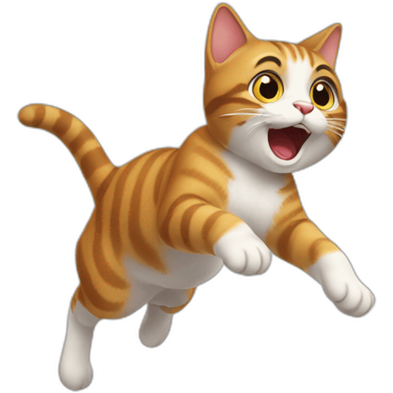 Cat jumping surprised emoji