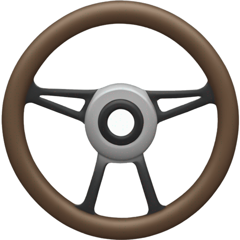 Create a picture showing a steering wheel turning slightly left  emoji