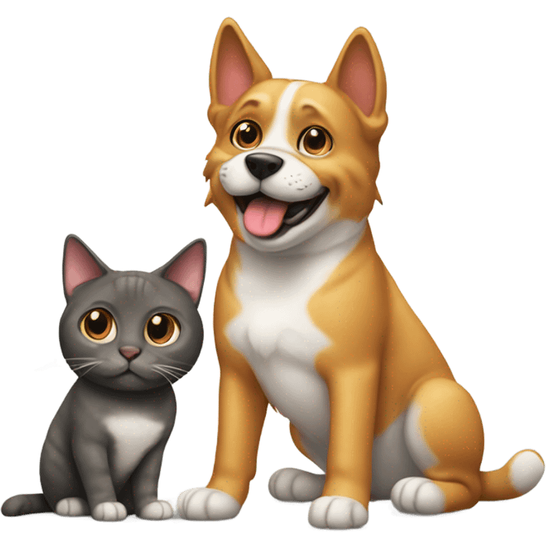 Cat with dog emoji