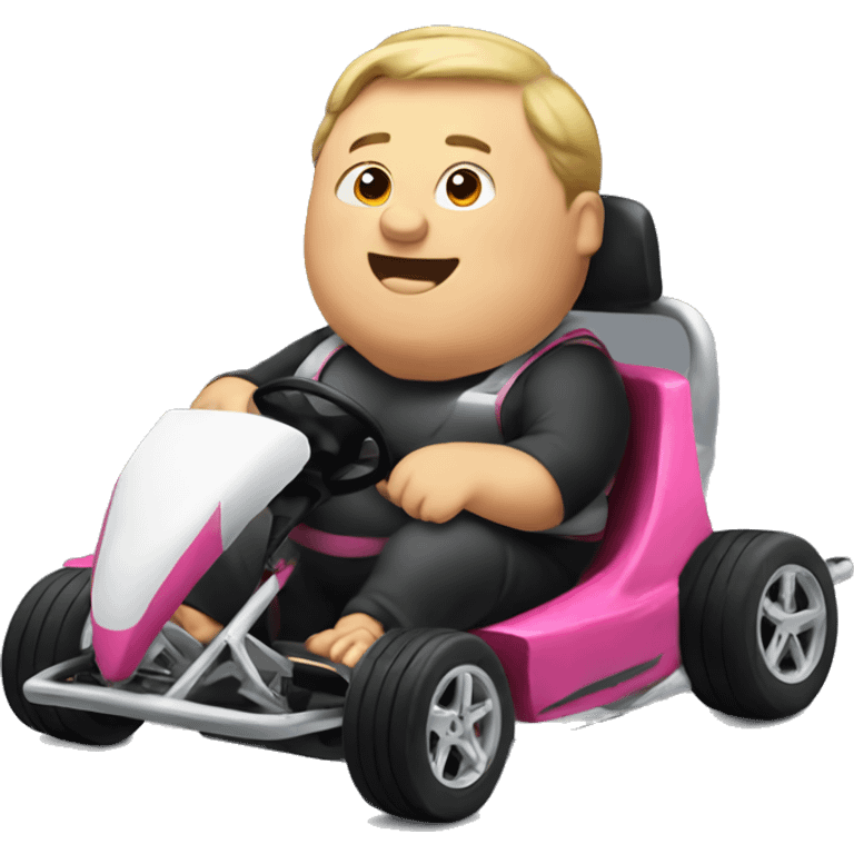 Fat guy in a go kart emoji