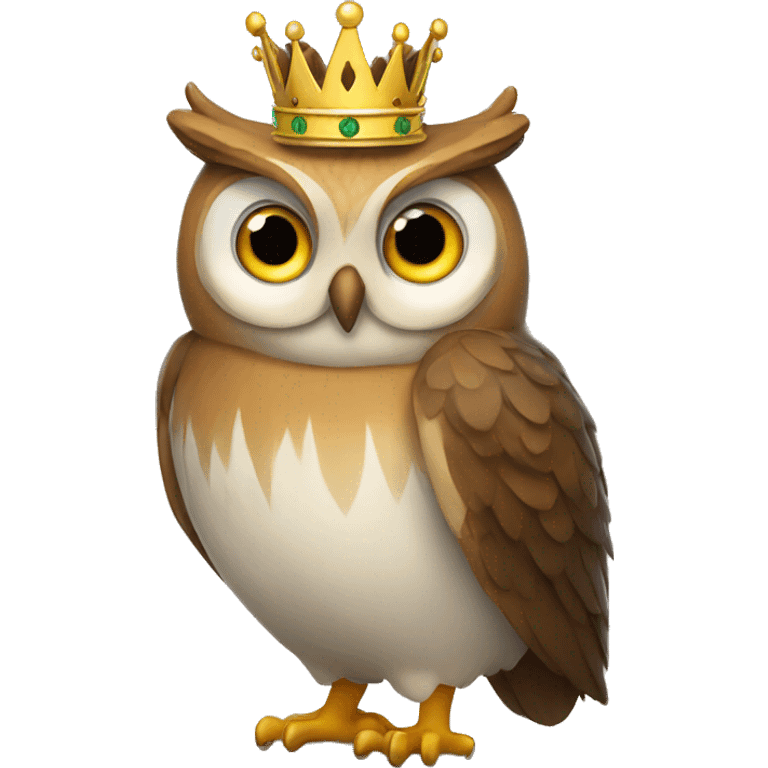 owl with crown emoji