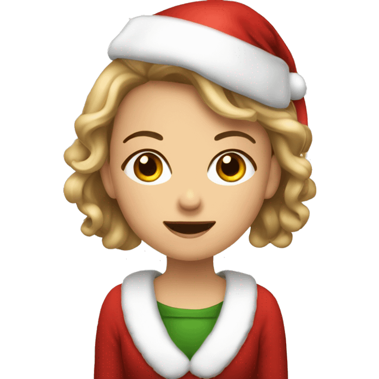 Ragazza pazza decorata per Natale emoji