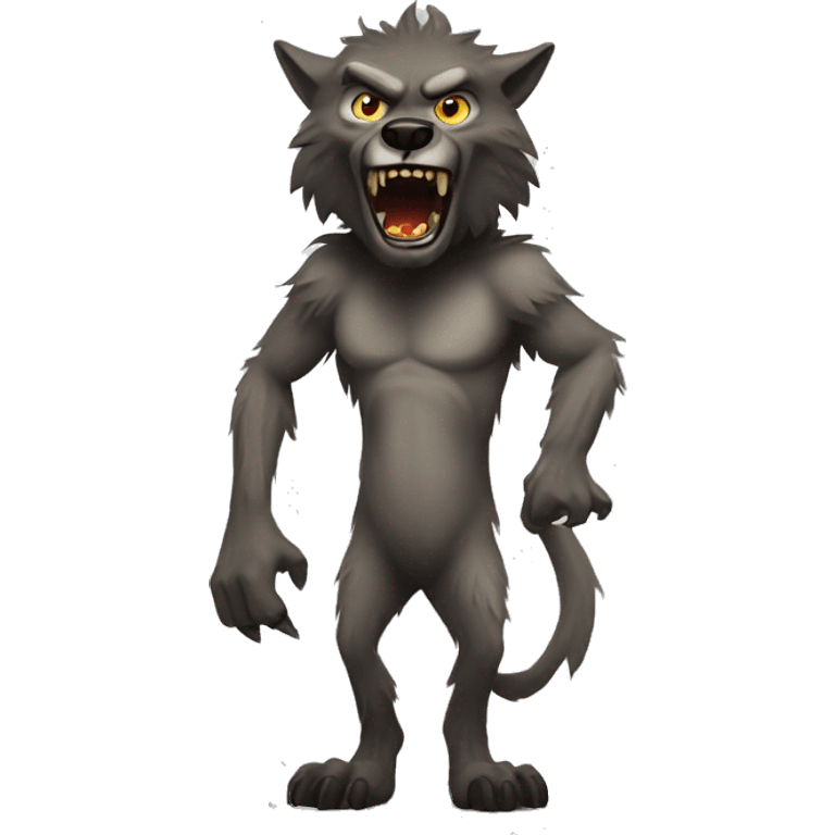 scary werewolf standing on hind legs  emoji