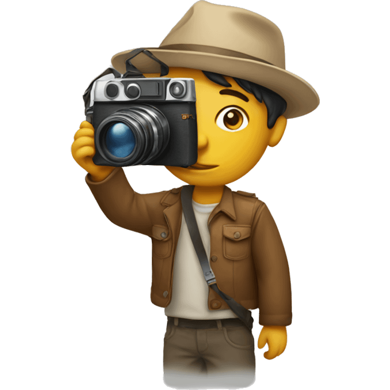 hmm emoji holding a camera emoji