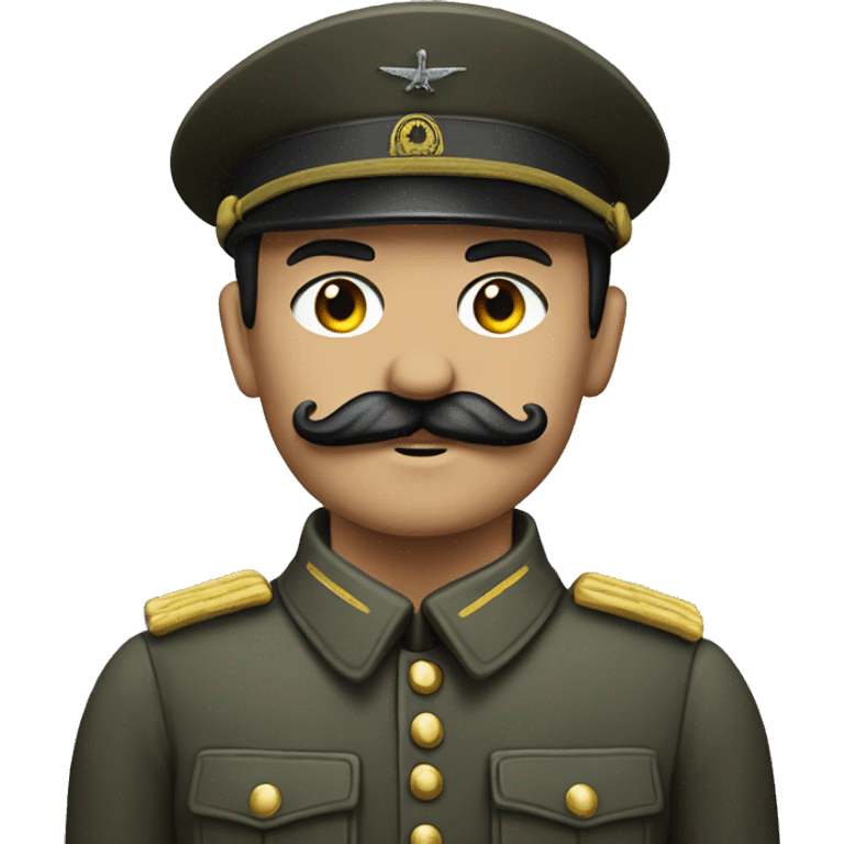 German soldier with black mustache emoji