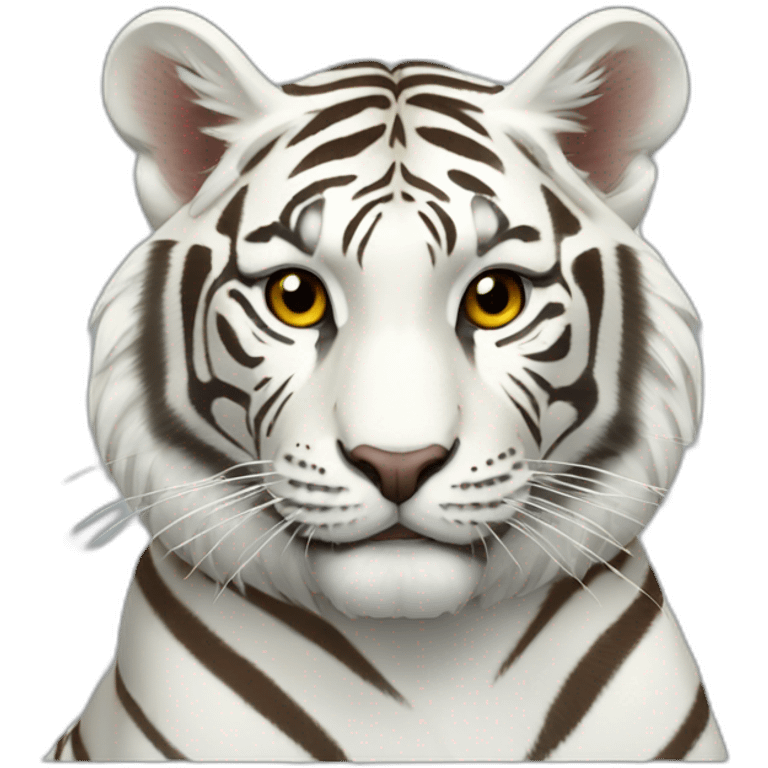 Tigre blanc emoji