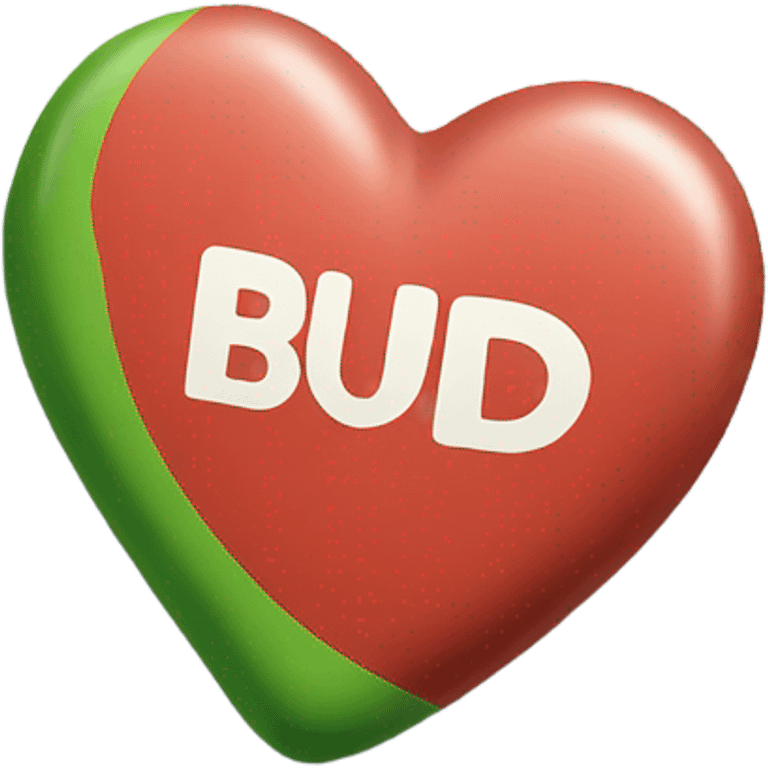 One of those chalky candy heart that reads Bud Light Lime emoji