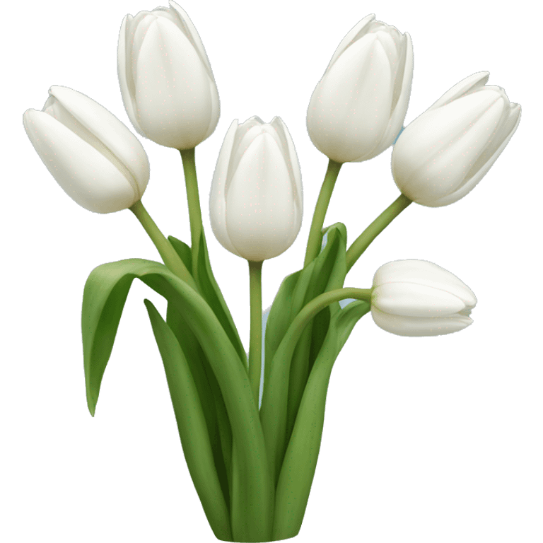 White tulips  emoji