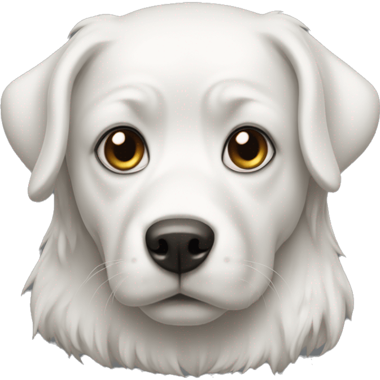 Chien blanc  emoji