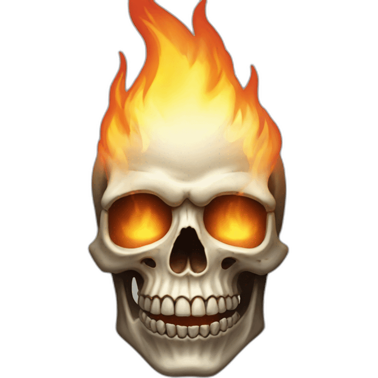 Skull fire emoji