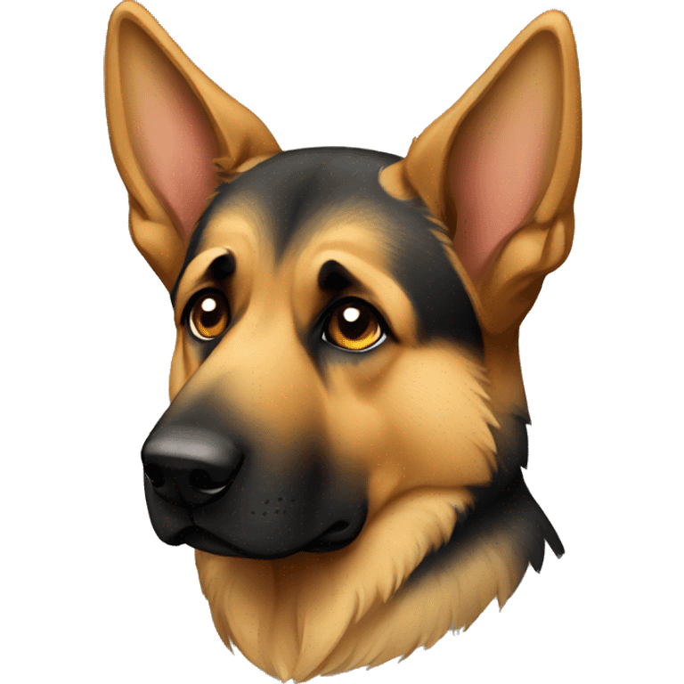 German Shepard sad emoji