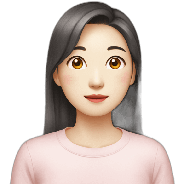 생머리의 여자 이모지 emoji