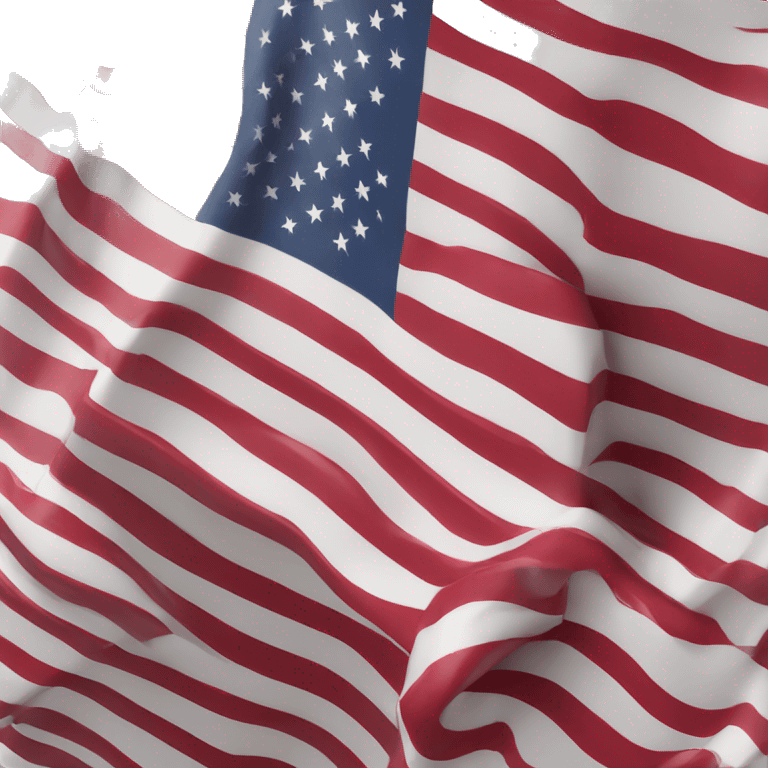 A 3D American flag, clear, full of details emoji