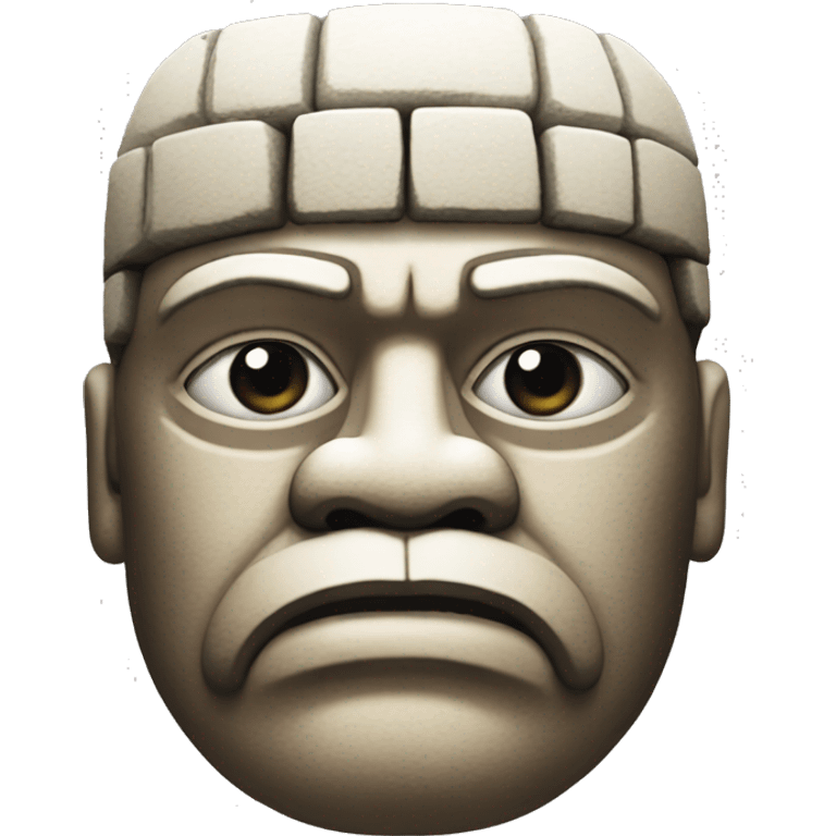 wide adobe olmec head emoji