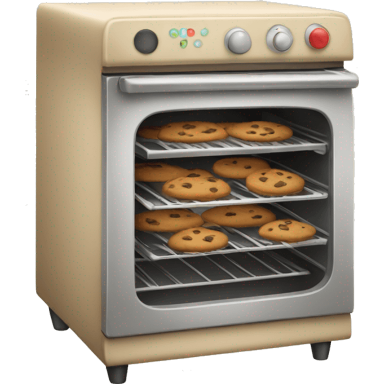 Beige oven with cookies emoji