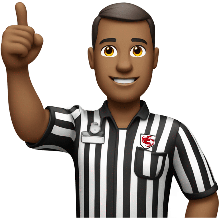 A football referee who roots for the Chiefs emoji