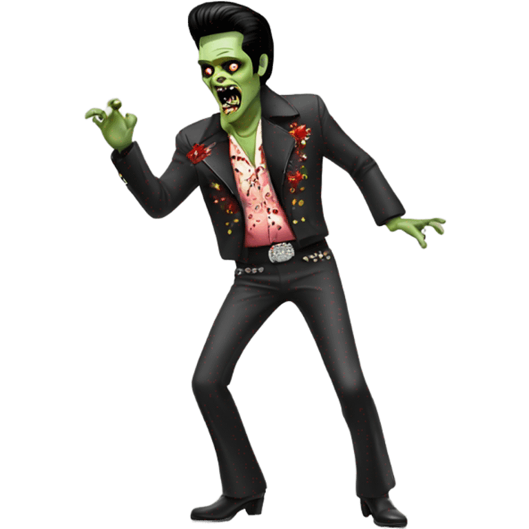 elvis zombie dancing emoji