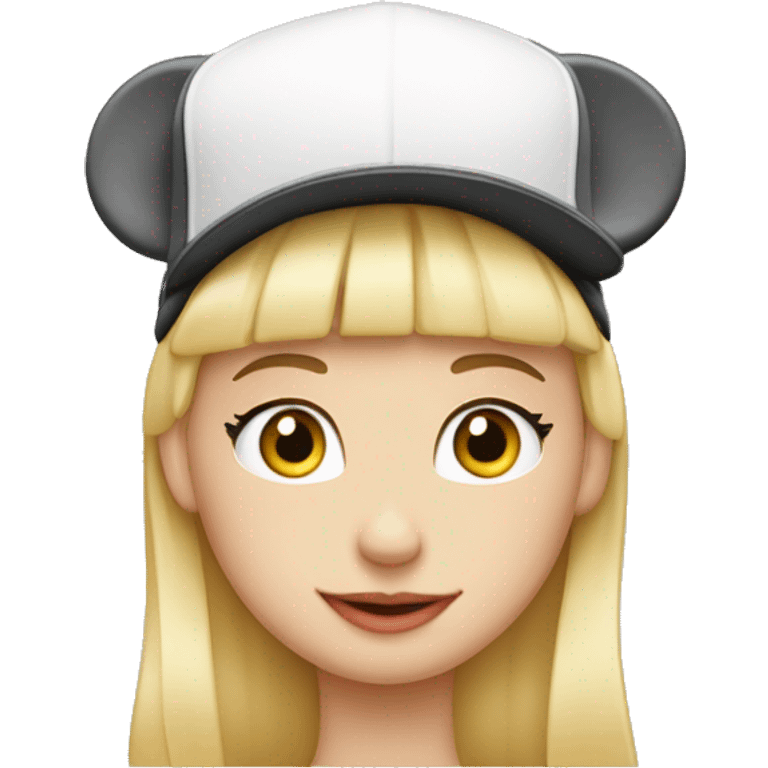 Gars blond coupe casquette with mickey mouse ears emoji