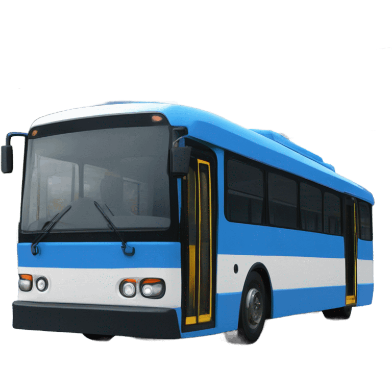 modern blue trolleybus  emoji