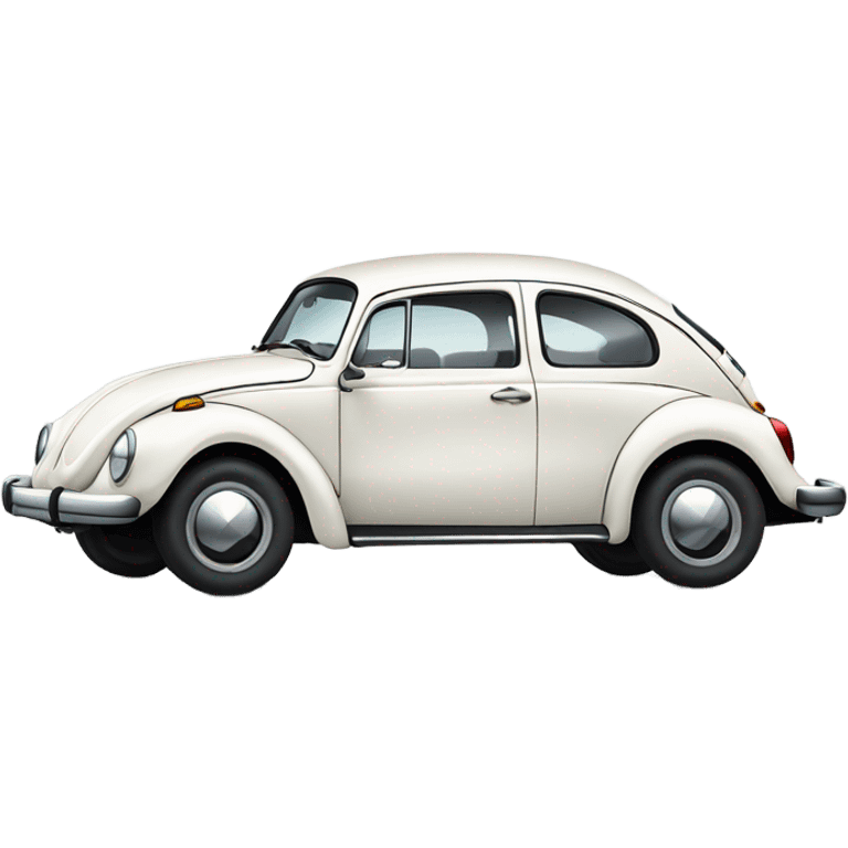 White Volkswagen Beetle car emoji