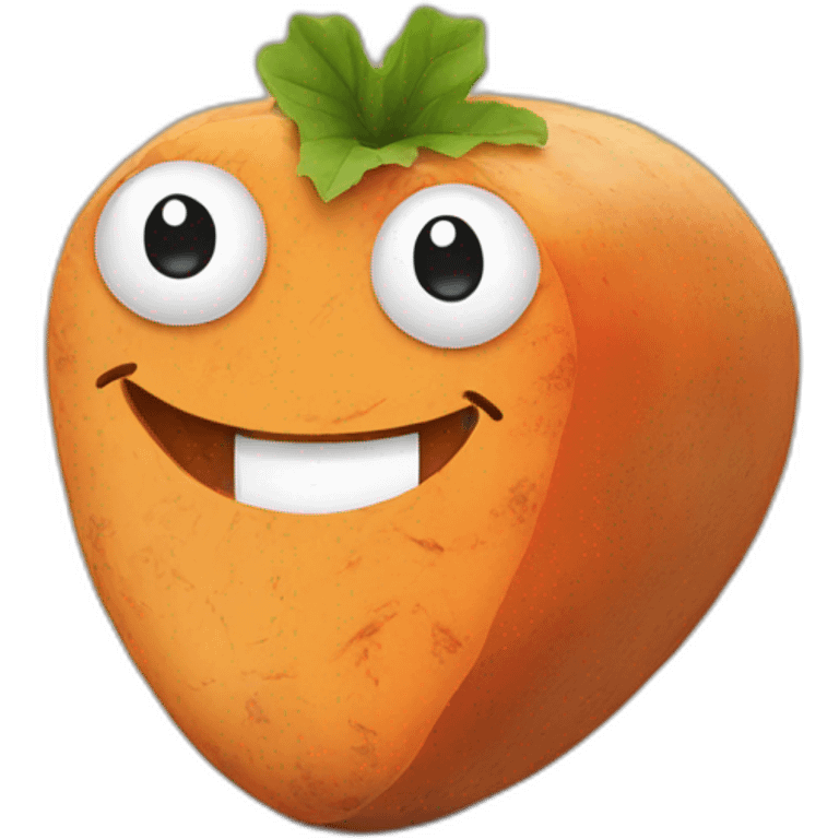 Sweet potato in love emoji