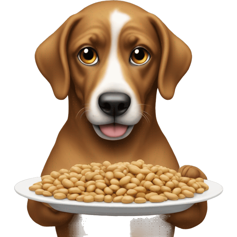 dog dj eating beans ontoast emoji