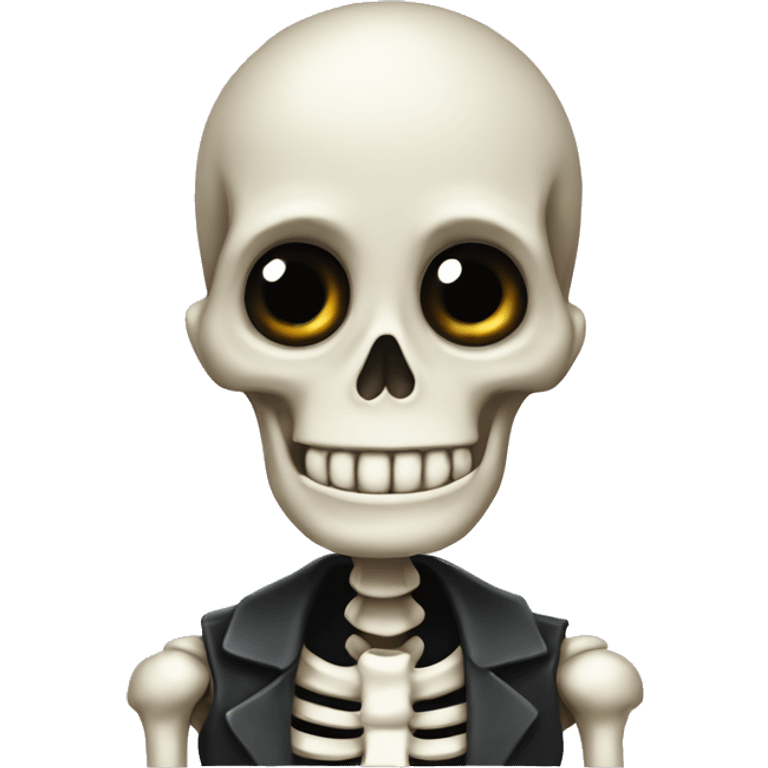 alex the skeleton with skinny little eye holes emoji