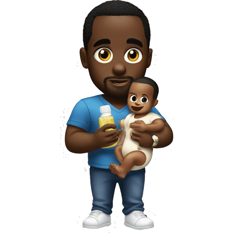 p diddy holding baby oil  emoji