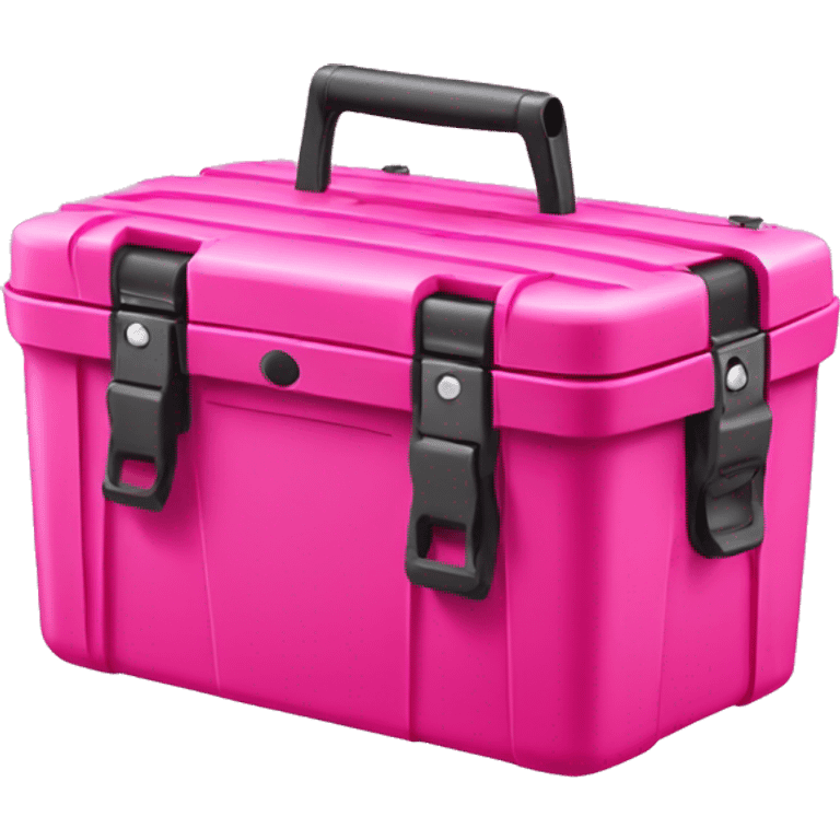 Realistic hot pink Fishing tackle box emoji