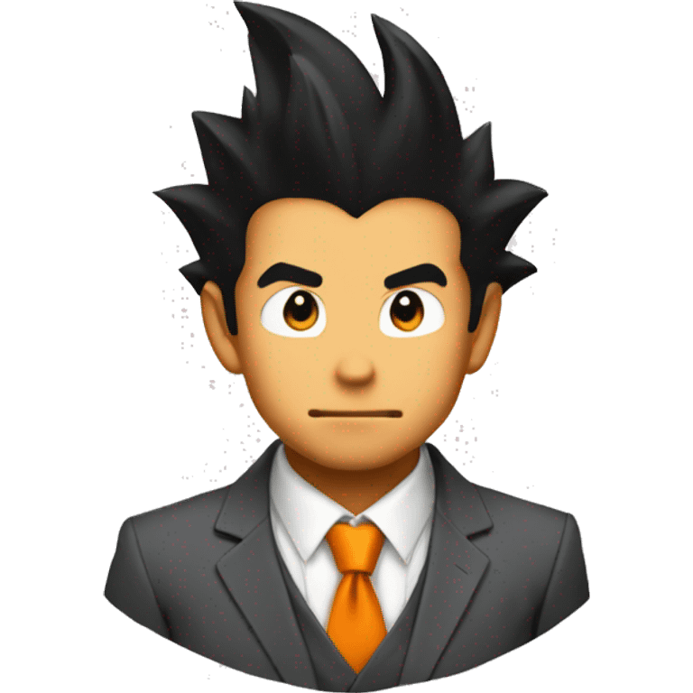 Goku in a suit emoji