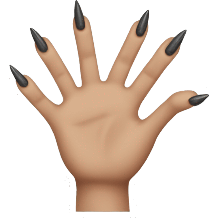 Hand with nails sassy closed emoji