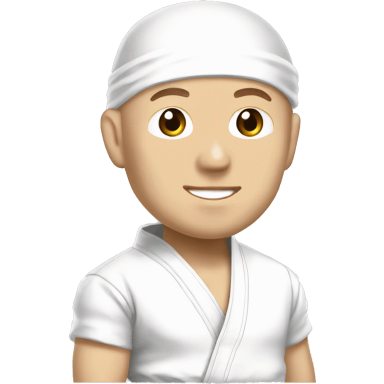 georges saint-pierre in judo suit and white headband emoji