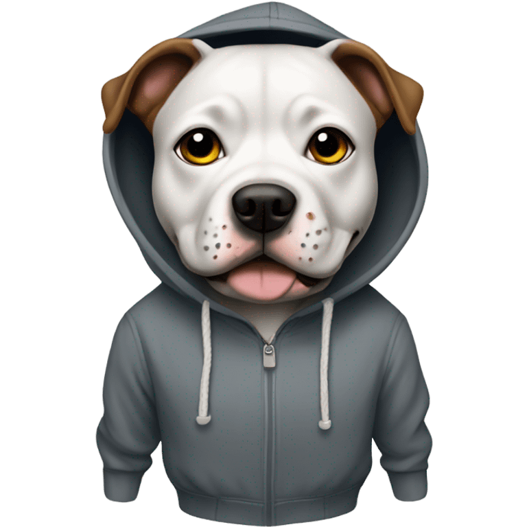 Staffy wearing hoodie emoji