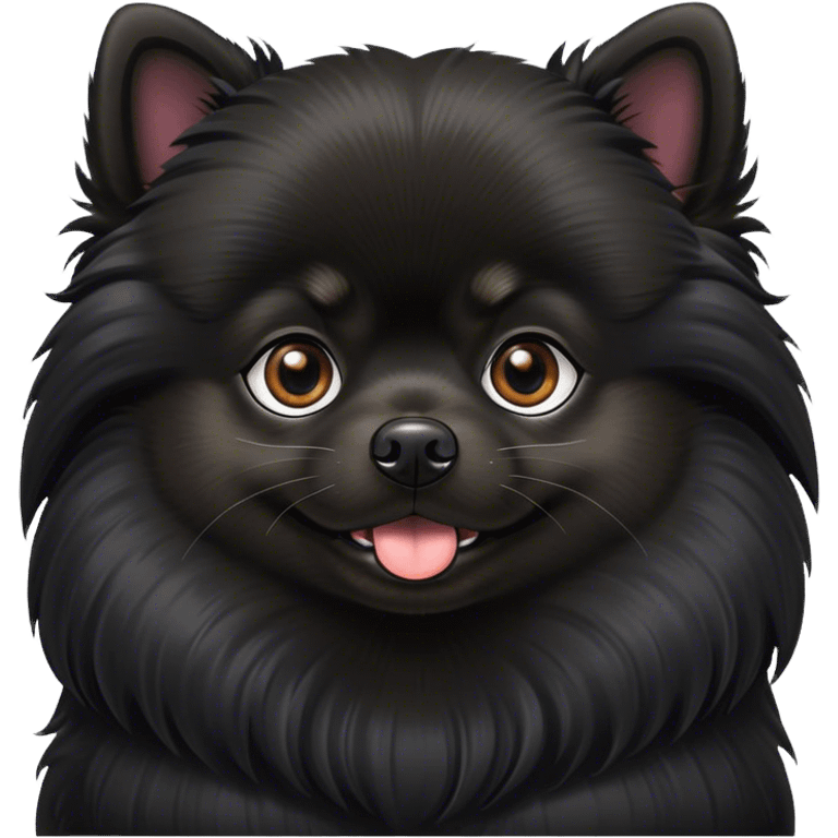 Pomeranian black emoji