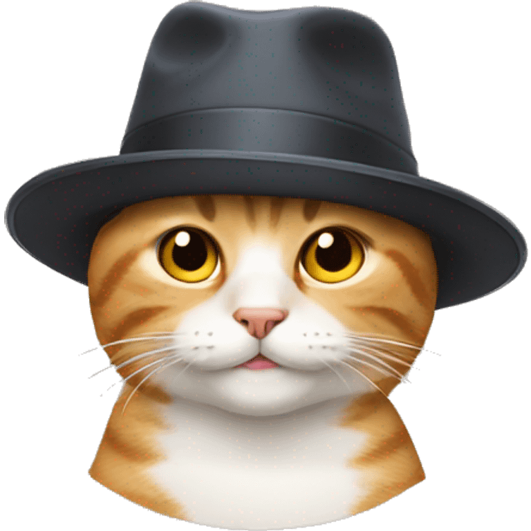 Cat and a hat emoji