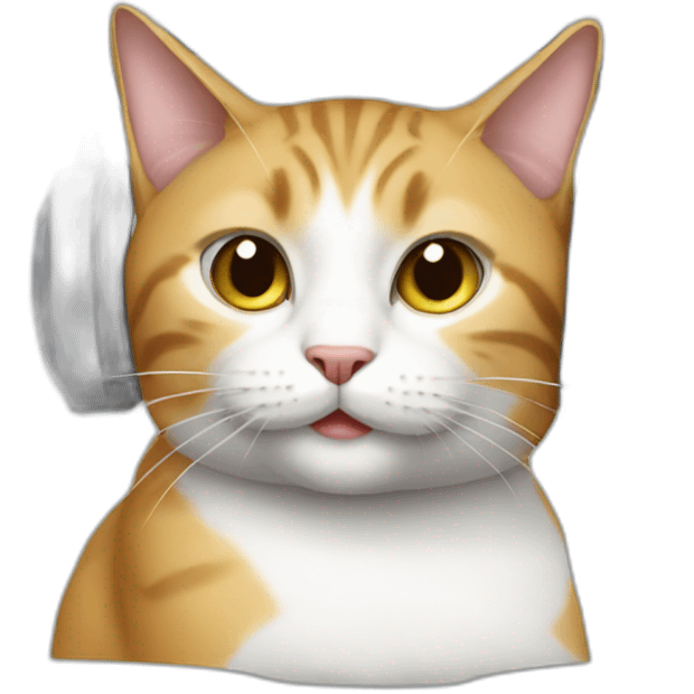  cat wearing big headphones emoji