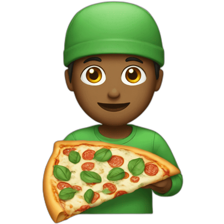 Green pizza lover emoji