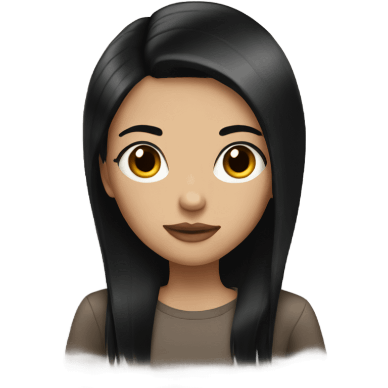 Alternative girl with black hair emoji