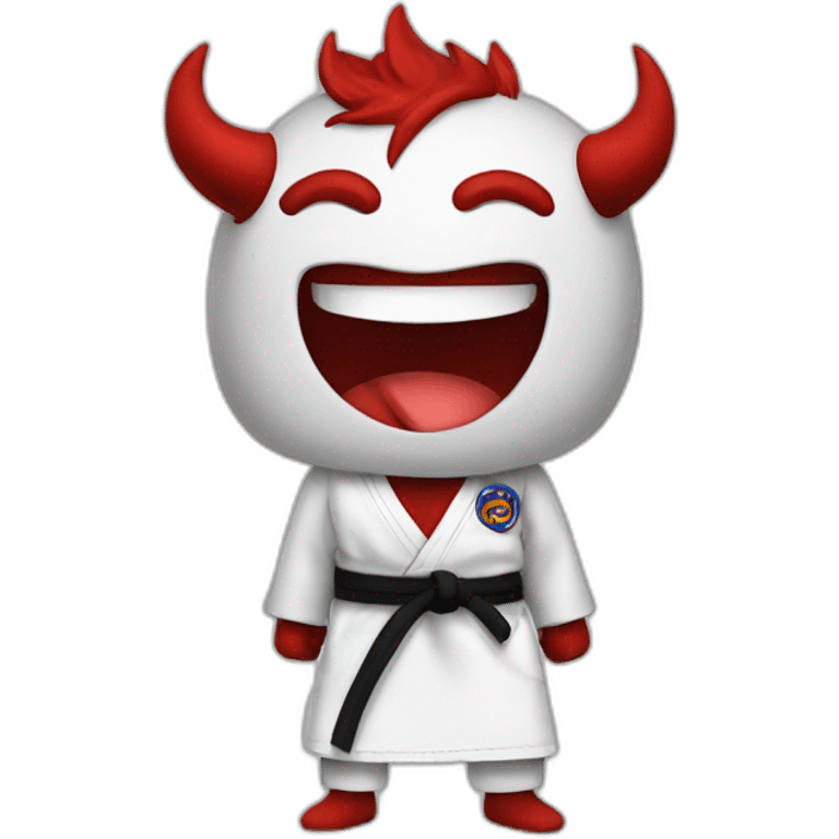 Devil wearing BJJ gi emoji