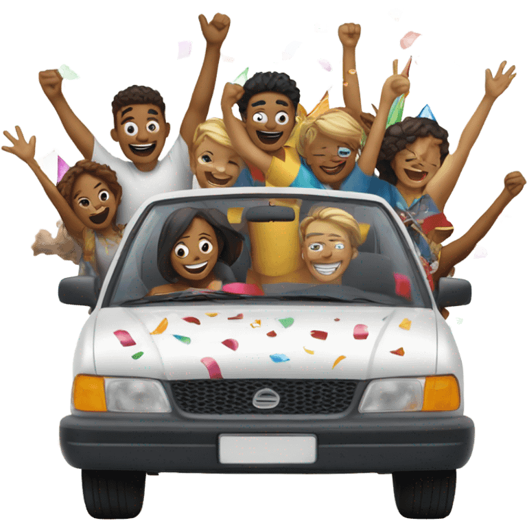 Driving celebration  emoji