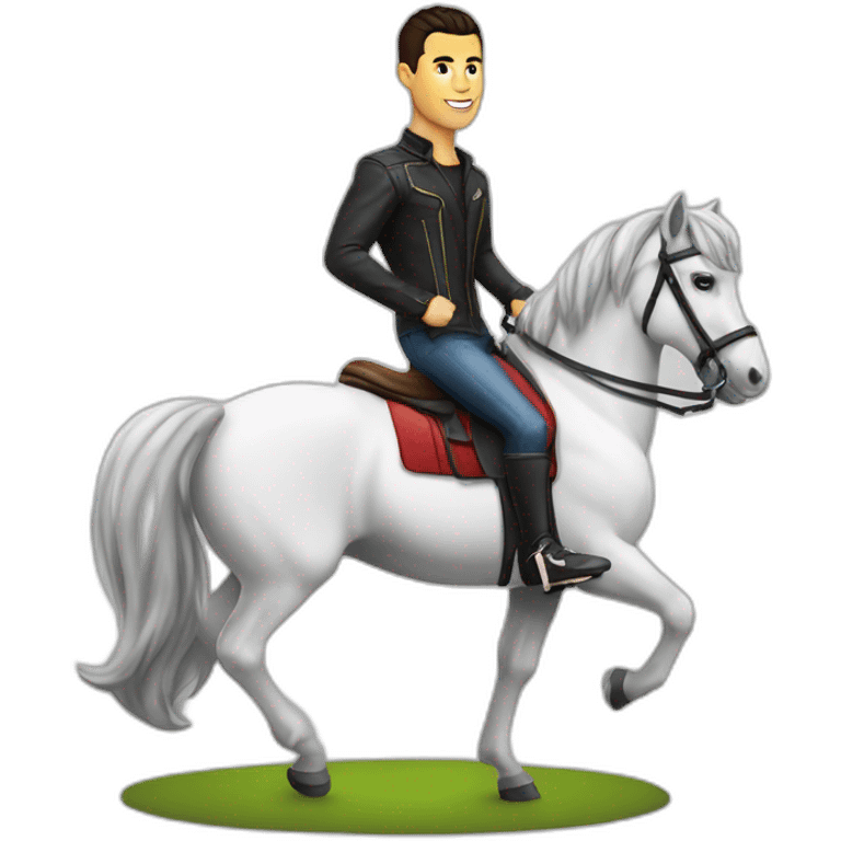 Cristiano ronaldo sur un cheval emoji